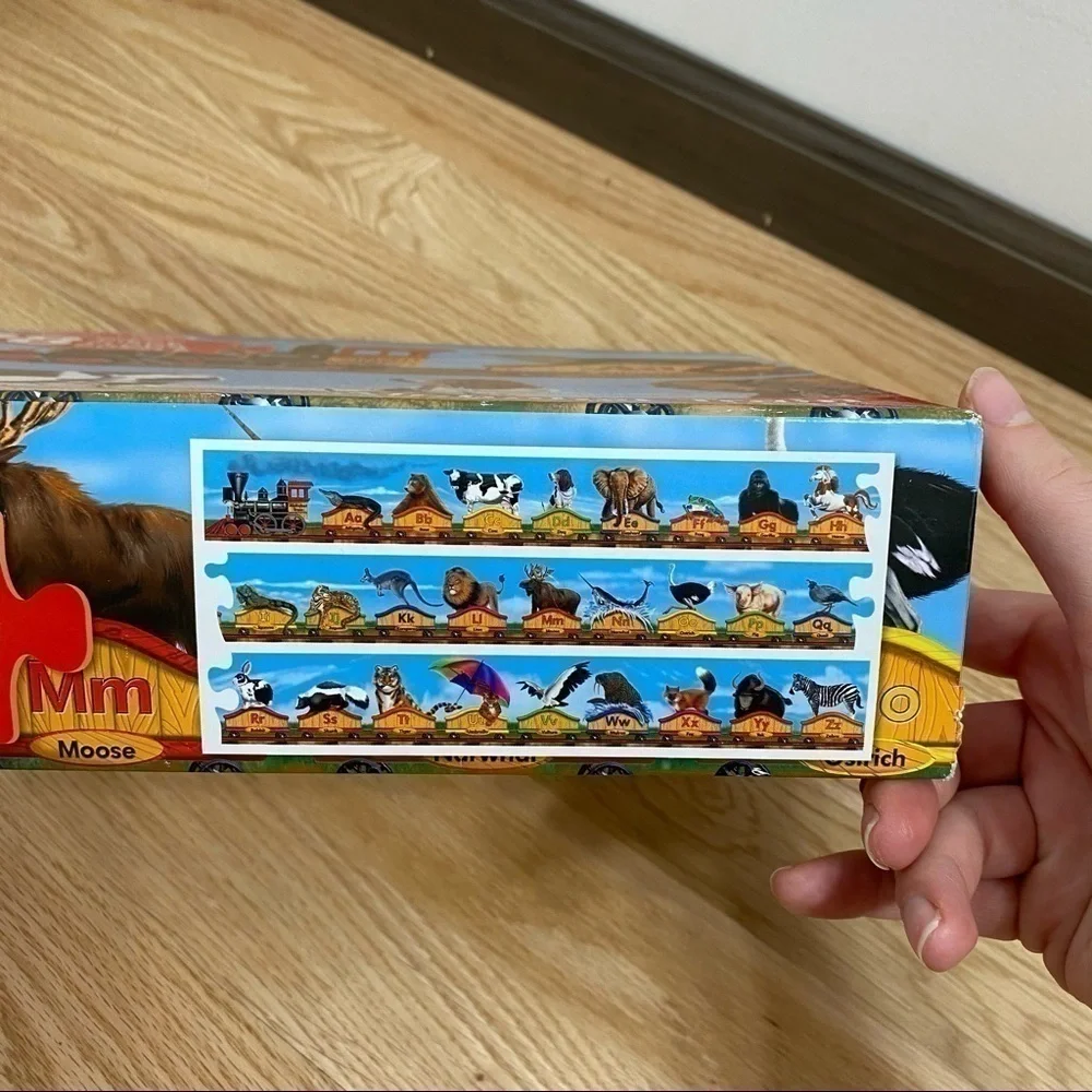 Melissa & Doug Alphabet Train Puzzle Animals 10ft